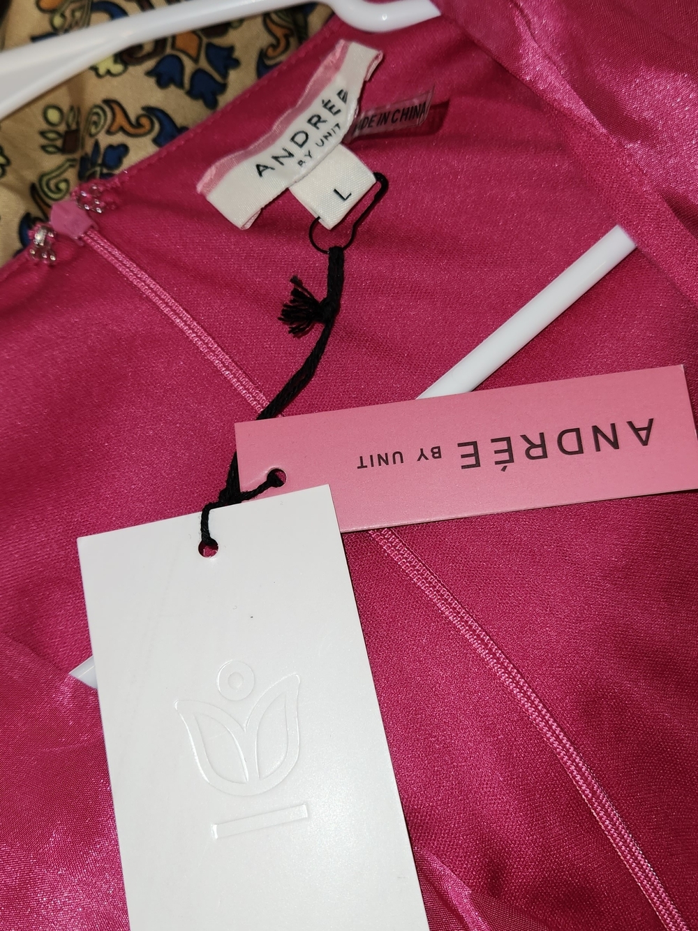 ANDREE BY UNIT Fuchsia Satin Dress - Picture 4 of 4